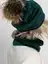 Комплект шапка с помпоном и снуд (зеленый) ШПС20-23М