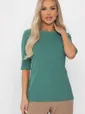 Блуза трикотажная Лиза (зеленая) Б14367-48М