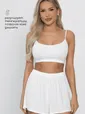 Кроп-топ Шелк вискозы (молочный) Б14507-52М