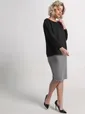 Костюм с юбкой Совершенство форм (черно-серый) К15292-10М