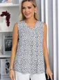 Блуза Данита (черно-белая) Б13778-16М