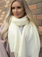 Вязаный палантин (молочный) ВП02-1М
