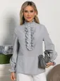 Блуза Санти (бело-серая) Б15622-54М