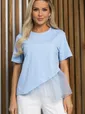 Блуза Нежный взгляд (голубая) Б15391-7М