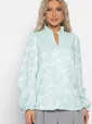 Блуза Доменика (бело-мятная) Б15017-18М