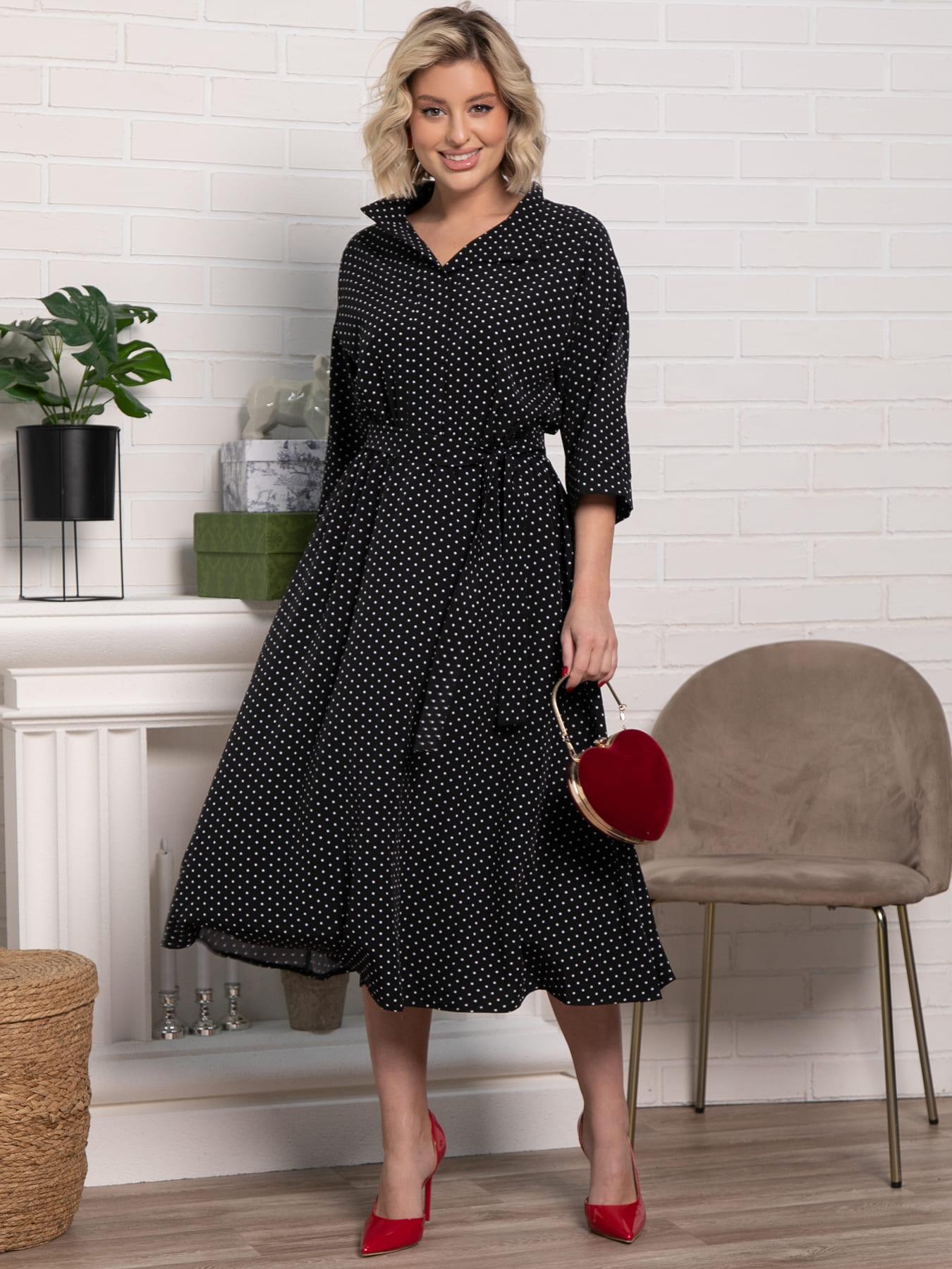 Платье Доминанта НЬЮ (черное/горох) П15242-16М