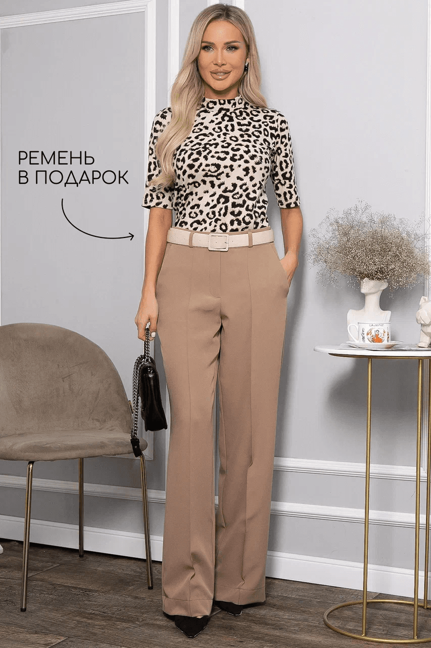 Брюки со стрелками Дэнди (бежевые) Б14384-30М