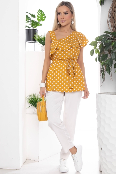 Топ Кокетка (горчица) Б10230 Топ Кокетка (горчица) Б10230