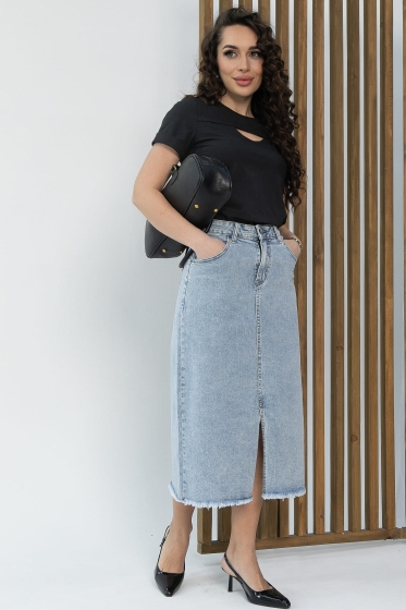 Юбка Самара (серо-голубая) Ю13576-4М