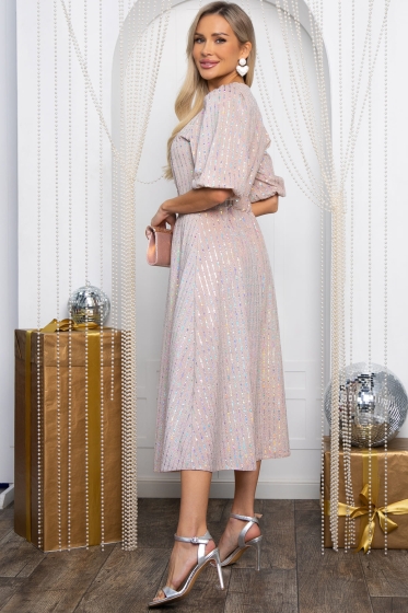 Платье праздничное Мадлен (персиковое) П14604-18М