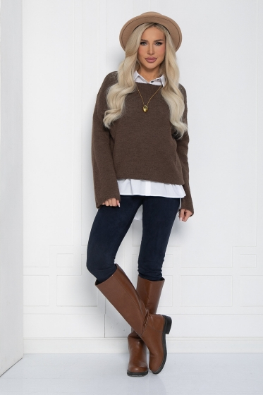 Джемпер Евангелина (коричневый) Б14170-5М